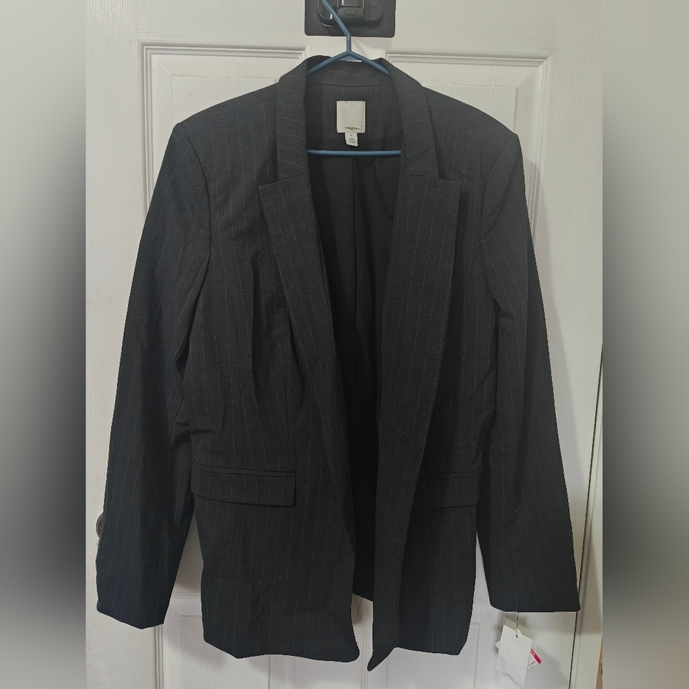 Nordstrom Grey Pinstripe Blazer